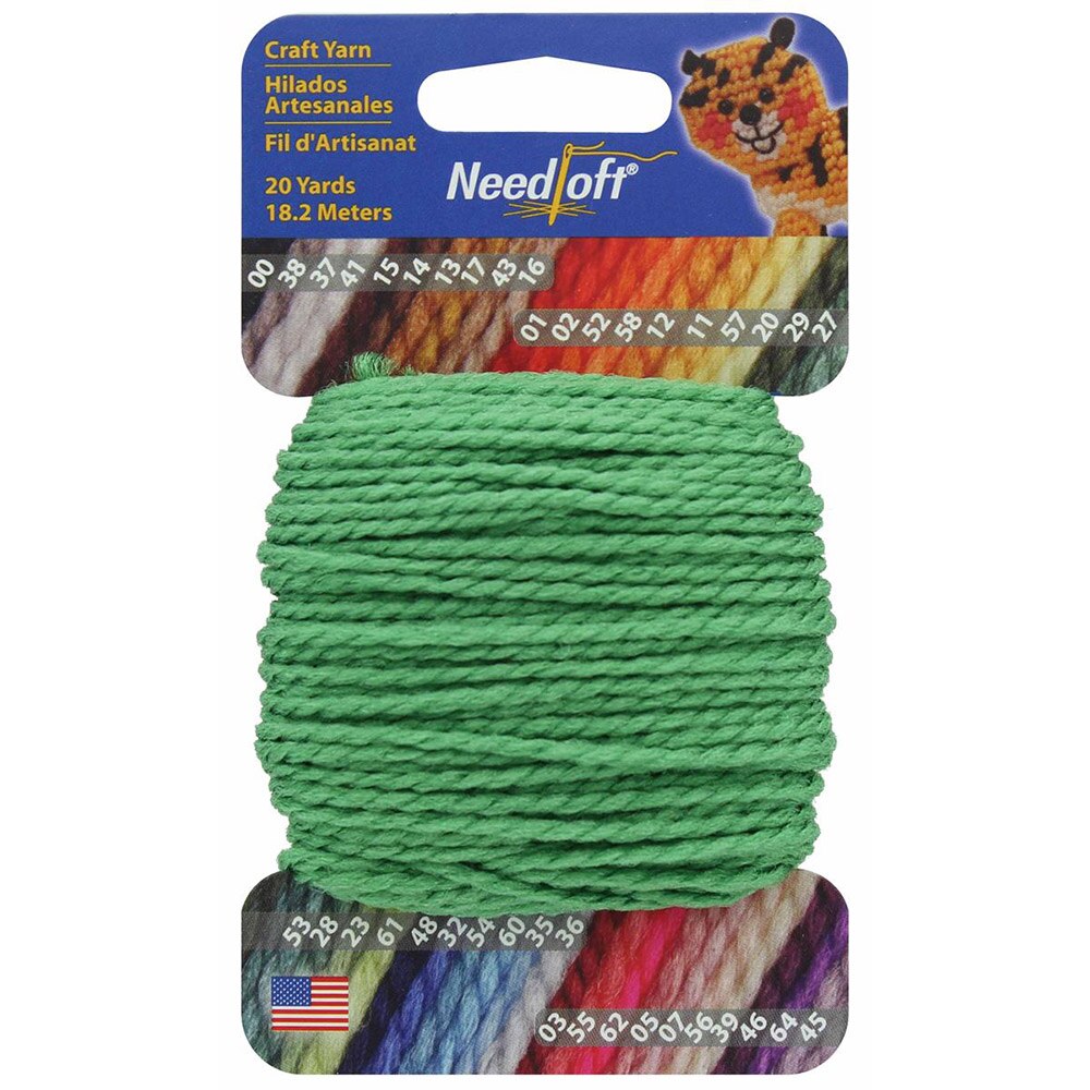 Needloft Craft, Nylon Yarn, 20 Yard, Spool, Christmas Green